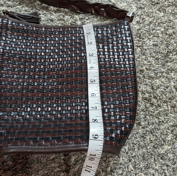 Brighton black brown woven leather shoulder bag - Picture 12 of 12
